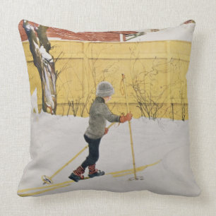 The Skier, c.1909 Cushion