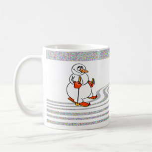 The Skiing Snowman - Coffee Mug