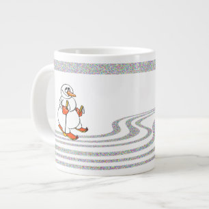 The Skiing Snowman - Large Coffee Mug