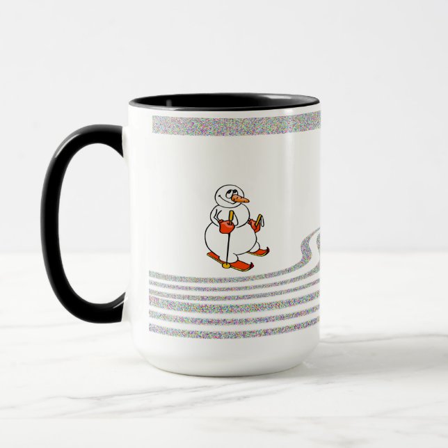 The Skiing Snowman - Mug (Left)