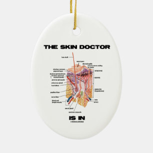 The Skin Doctor Is In (Anatomy Dermatology) Ceramic Tree Decoration