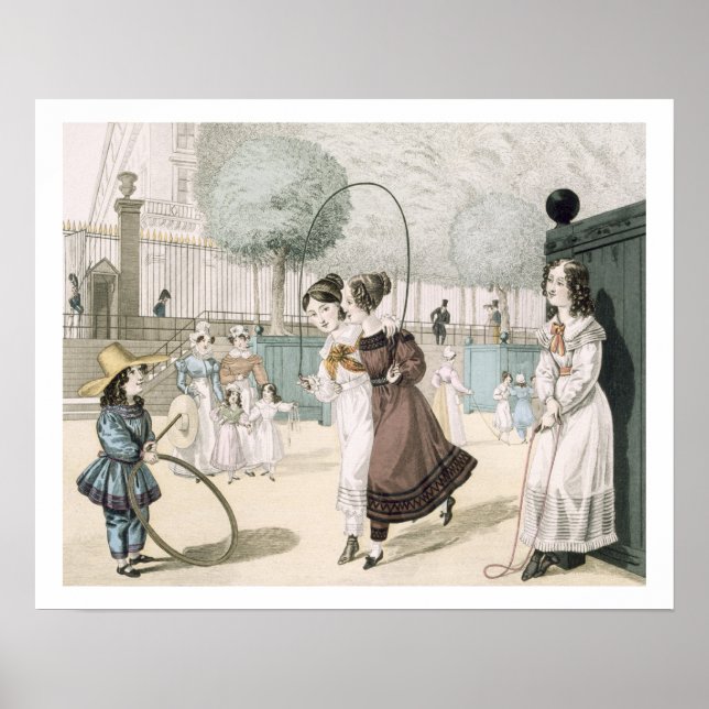 The Skipping Game, plate 115 from 'Le Bon Genre', Poster (Front)