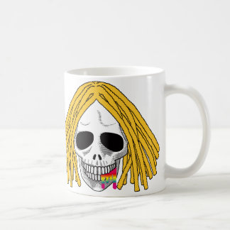The Skull Dreadlocks Blonde Rainbow B Coffee Mug