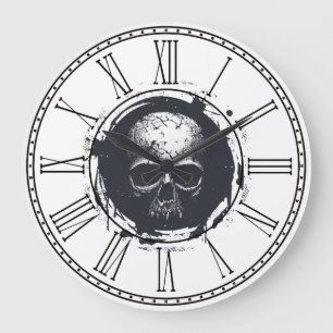 The Skull Face of Time Large Clock