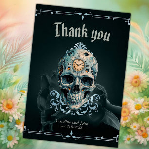 The Skull of Time: Roman numerals  Thank You Card