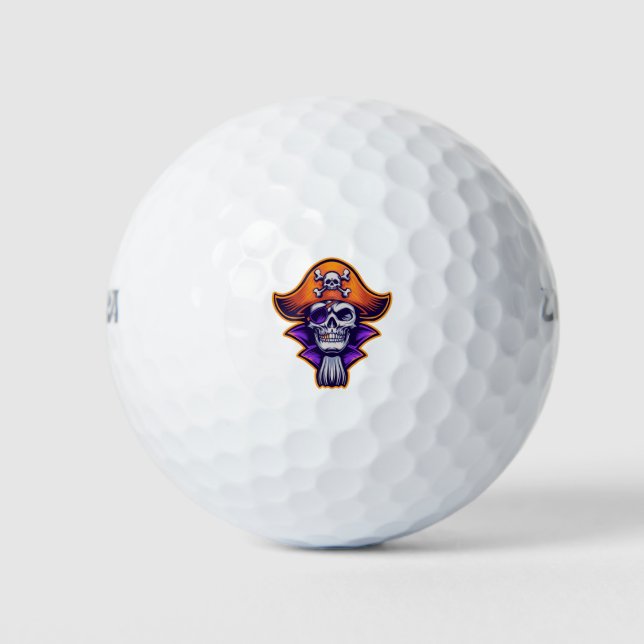 The Skull Pirate With Gold Dental Golf Balls (Front)