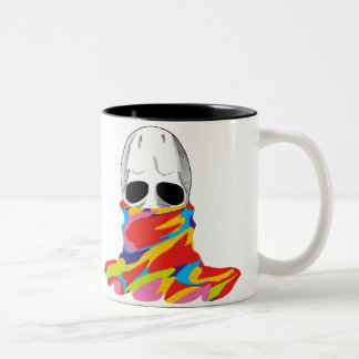The Skull: Rainbow Camouflage Two-Tone Coffee Mug