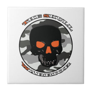 The skull warrior   ceramic tile