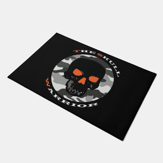 The skull warrior   doormat (Angled)