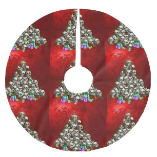 The Skulls of Christmas Brushed Polyester Tree Skirt