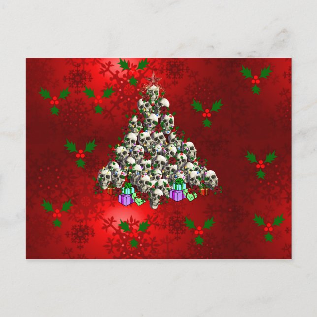 The Skulls of Christmas Holiday Postcard (Front)
