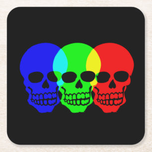 The Skulls Square Paper Coaster