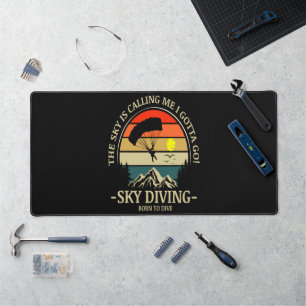 The Sky Is Calling Me I Gotta Go Sky Diving Desk Mat