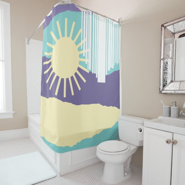 The sky is falling 3 shower curtain (In Situ)