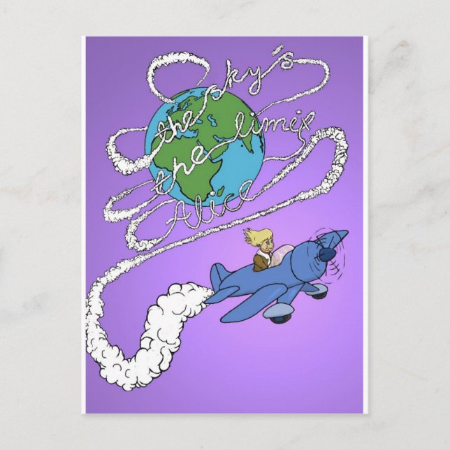 the sky is the limit alice.jpg postcard (Front)