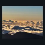 The sky is the limit poster<br><div class="desc">This original photograph was taken above the clouds during a spectacular sunrise at the summit of Mt. Haleakala.  Mt. Haleakala is a dormant volcano and part of a national park on the island of Maui,  Hawaii.</div>