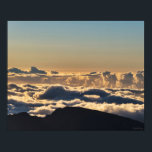 The sky is the limit poster<br><div class="desc">This original photograph was taken above the clouds during a spectacular sunrise at the summit of Mt. Haleakala.  Mt. Haleakala is a dormant volcano and part of a national park on the island of Maui,  Hawaii.</div>