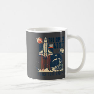 The Sky Is Your Limit Space Rocket Shuttle Motivat Coffee Mug