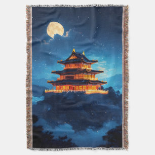 The Sky Palace at Midnight Throw Blanket