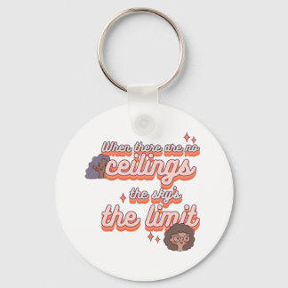 The sky’s the limit | Women's Rights Pink Retro  Key Ring