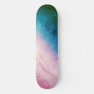 The Sky Skateboard Deck, Blue and Pink Hues