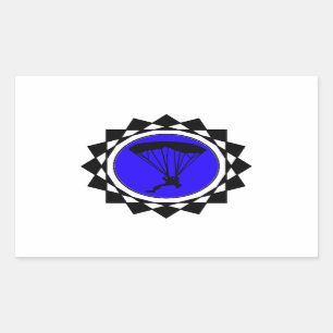 THE SKYDIVER BLUEZZZZZZZZZZZZ RECTANGULAR STICKER