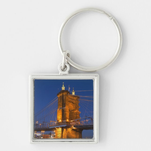 The skyline of Cincinnati, Ohio, USA at dusk Key Ring (Front)