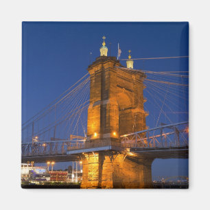 The skyline of Cincinnati, Ohio, USA at dusk Magnet