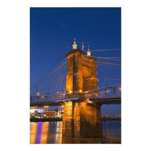 The skyline of Cincinnati, Ohio, USA at dusk Photo Print