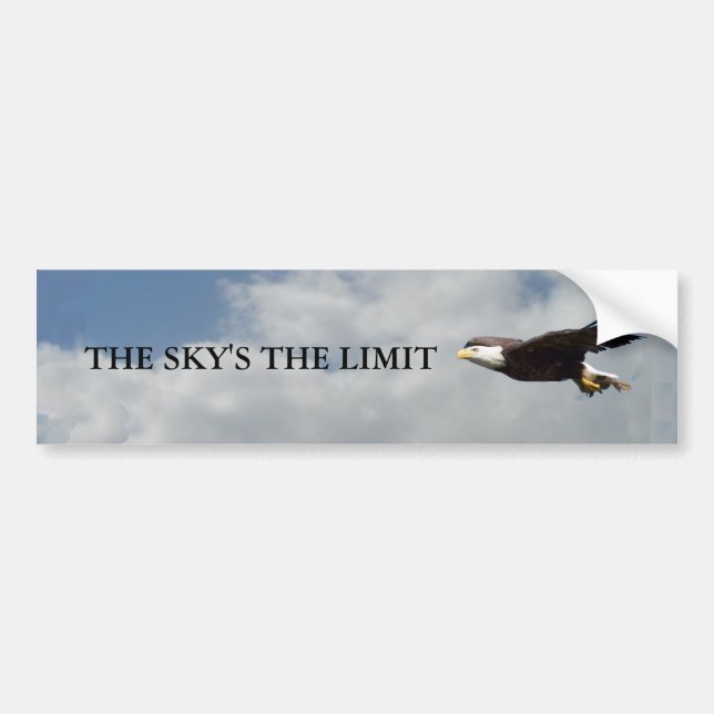 The Skys The Limit Bumper Sticker (Front)