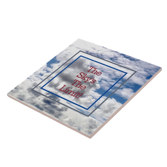 "THE SKY'S THE LIMIT!" CLOUDS AND SKY CERAMIC TILE (Side)