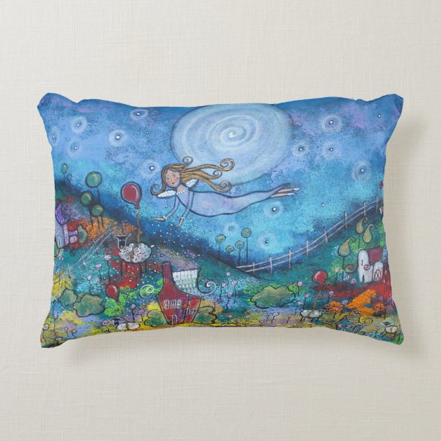 The Sleep Fairy Original Art Pillow (Front)