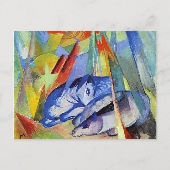 The sleeping animals by Franz Marc Postcard (Front)