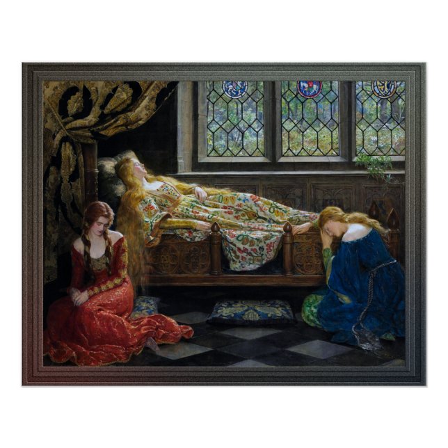 The Sleeping Beauty by John Collier Poster (Front)