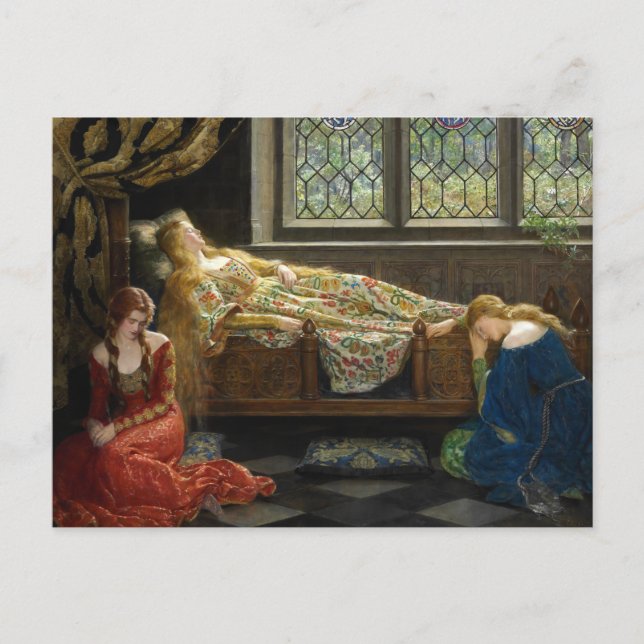 The Sleeping Beauty | John Collier Postcard (Front)