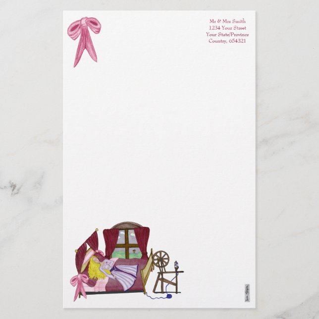 The Sleeping Beauty Stationery (Front)