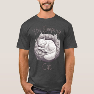 The Sleeping Cat a cute Cat sleeping boy T-Shirt