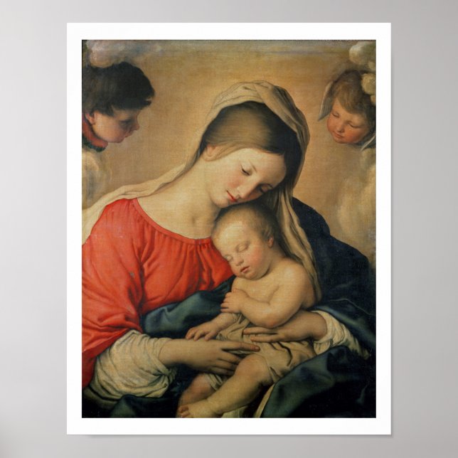 The Sleeping Christ Child (oil on canvas) Poster (Front)