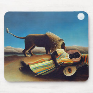 "The Sleeping Gypsy" by Henri Rousseau Mouse Pad