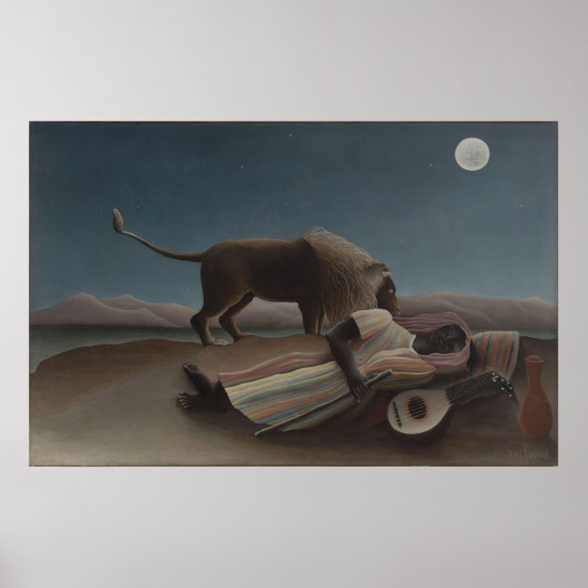 The Sleeping Gypsy by Henri Rousseau Poster (Front)