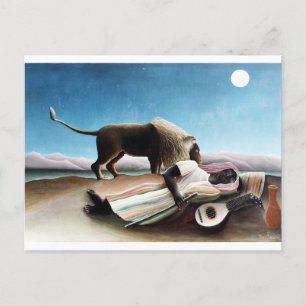 The Sleeping Gypsy, Henri Rousseau (1897) Postcard