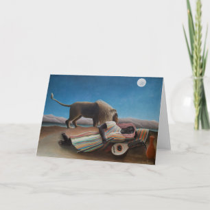 The Sleeping Gypsy Henri Rousseau Card