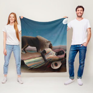 The Sleeping Gypsy, Henri Rousseau Fleece Blanket