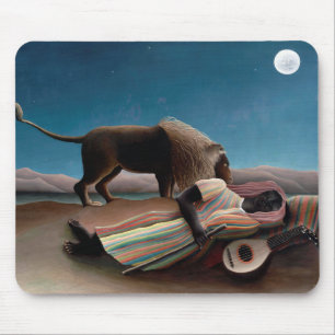 The Sleeping Gypsy, Henri Rousseau Mouse Pad