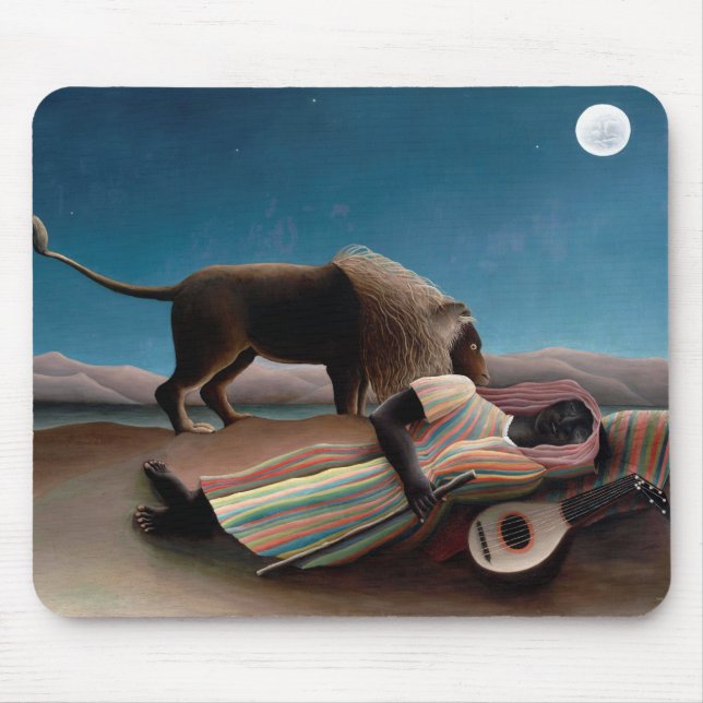 The Sleeping Gypsy, Henri Rousseau Mouse Pad (Front)