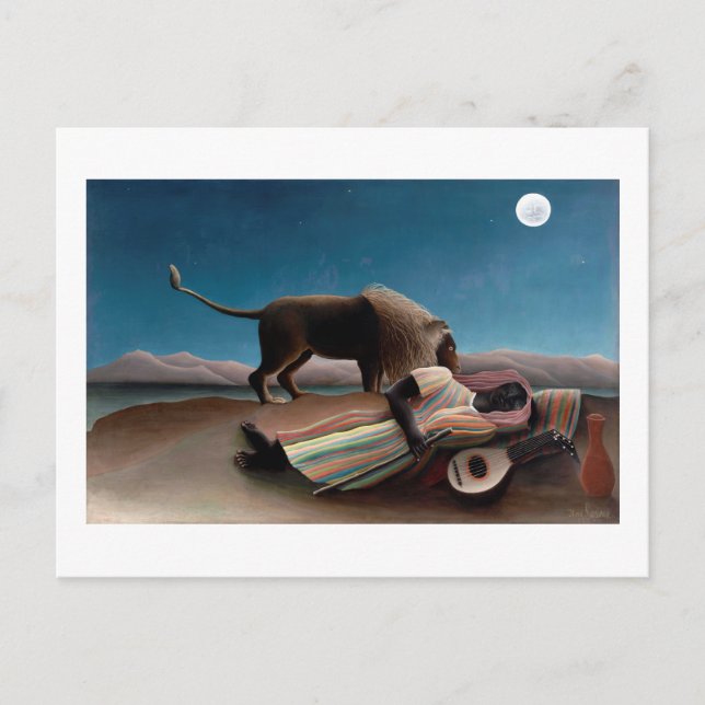 The Sleeping Gypsy, Henri Rousseau Postcard (Front)