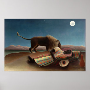 The Sleeping Gypsy, Henri Rousseau Poster