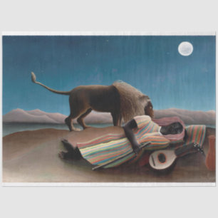 The Sleeping Gypsy, Henri Rousseau Tissue Paper