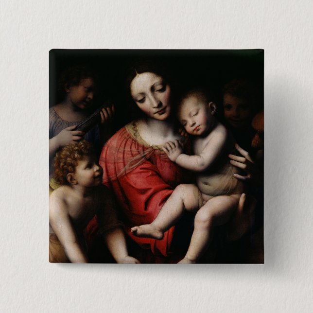 The sleeping Jesus 15 Cm Square Badge (Front)