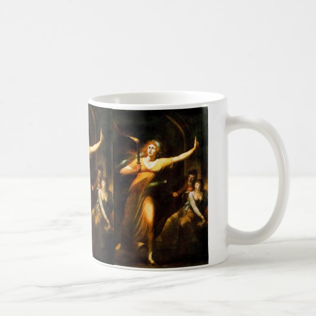 The Sleepwalking Lady Macbeth By Füssli Johann Hei Coffee Mug (Right)